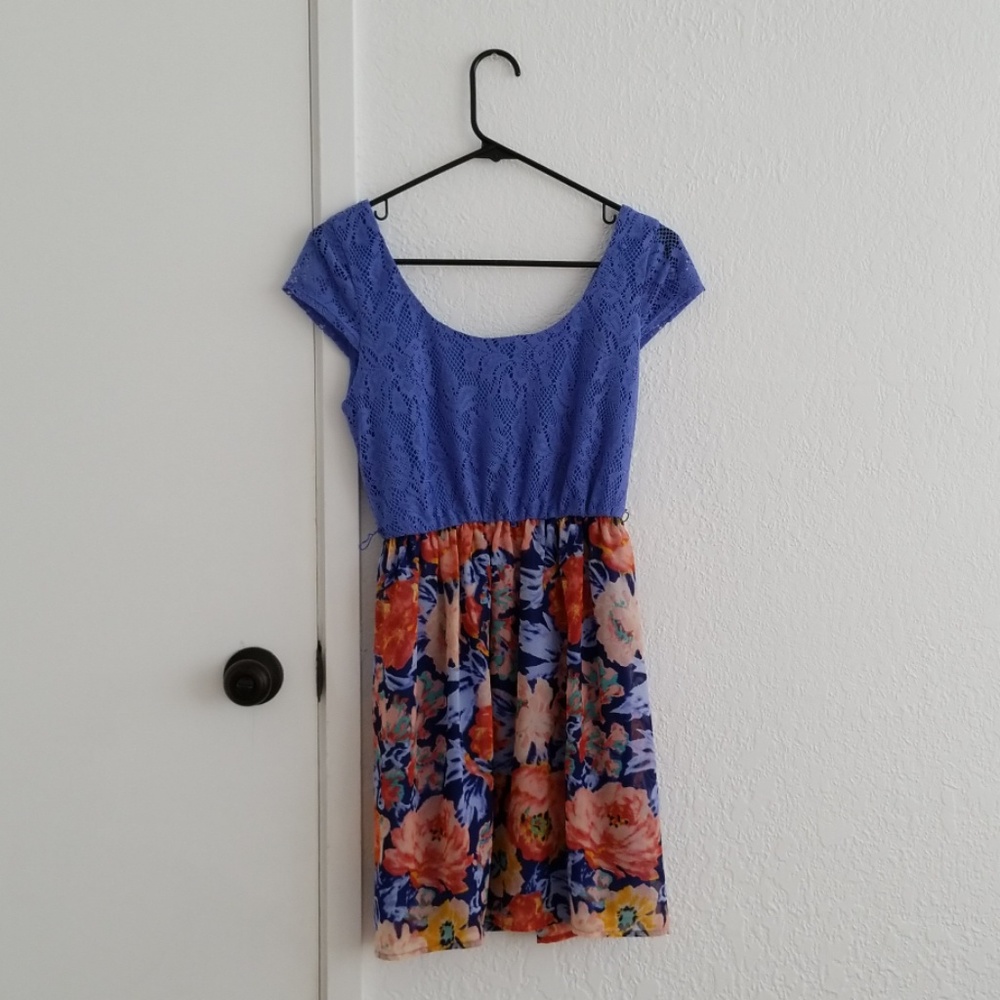 Blue and orange dress
